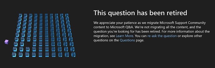 Microsoft Support Community