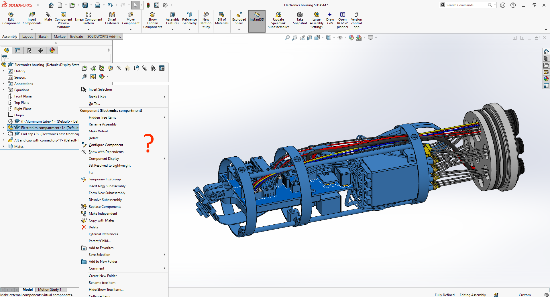 Speedpak Engine SpeedPak not available for some subassemblies - why? - SW General ...